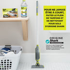 Balai laveur sans fil 2-en-1 Shark VacMop avec tampons jetables