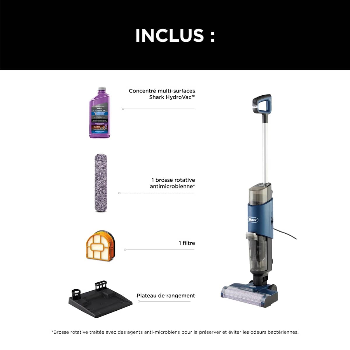 Aspirateur laveur filaire Shark HydroVac pour sols durs et moquettes