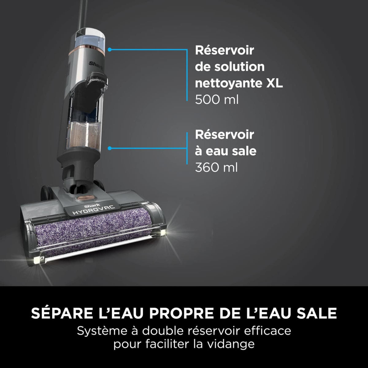 Aspirateur laveur sans fil Shark HydroVac pour sols durs et moquettes