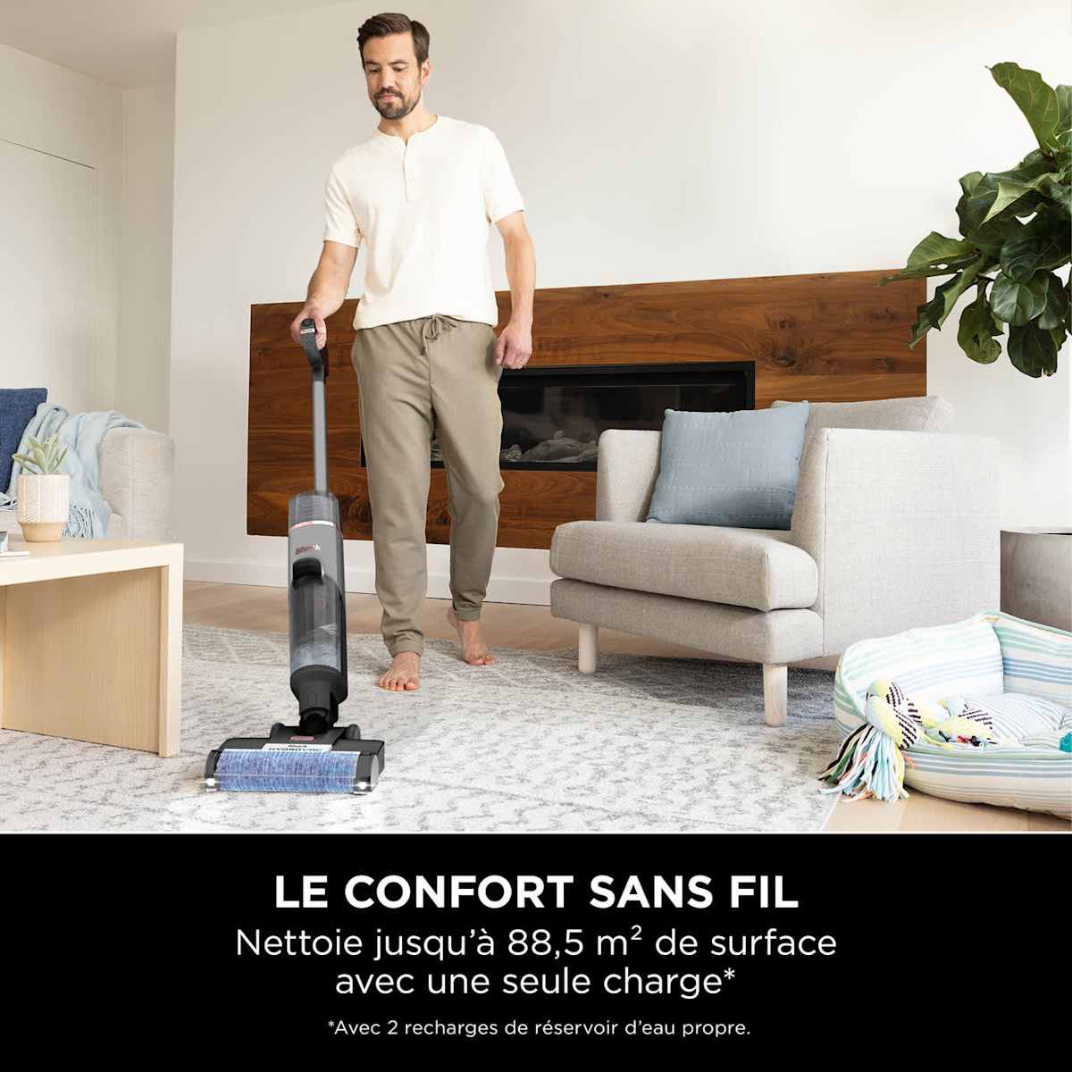 Aspirateur laveur sans fil Shark HydroVac avec 1L de produit nettoyant multi-surfaces