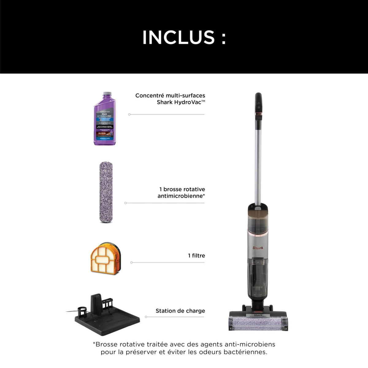 Aspirateur laveur sans fil Shark HydroVac pour sols durs et moquettes