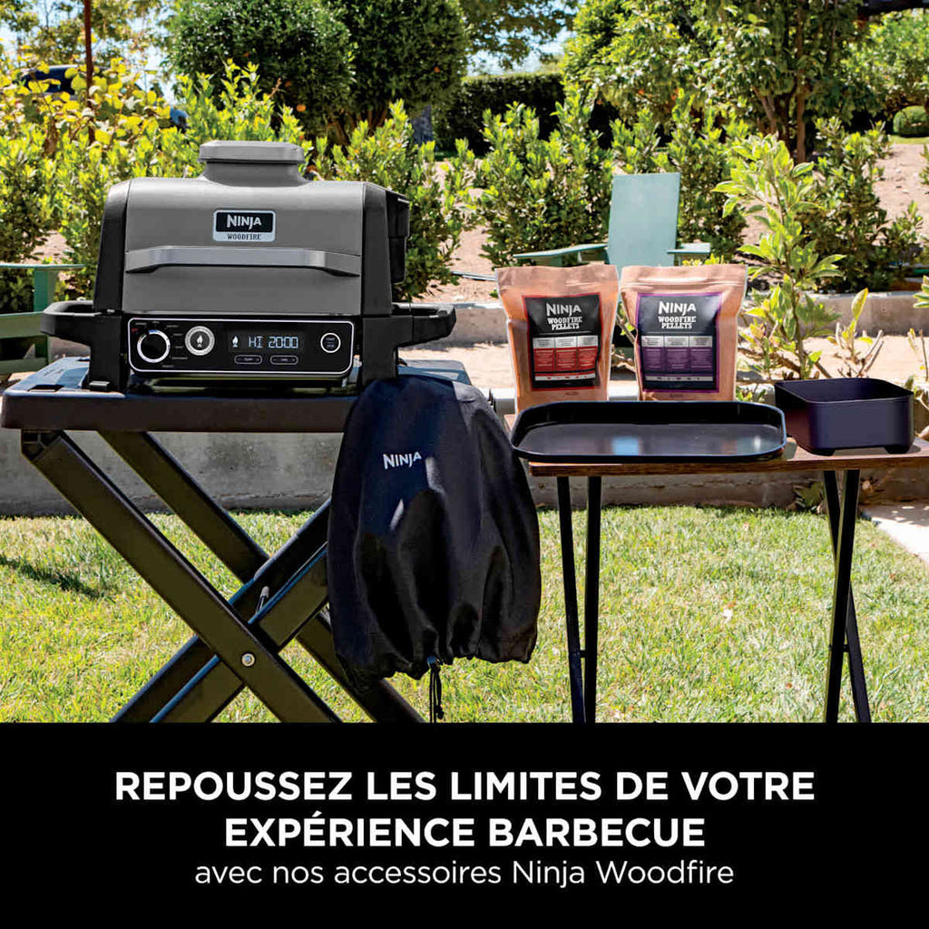Pack barbecue électrique & Fumoir Ninja Woodfire avec chariot et housse